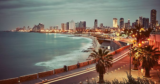Tel Aviv, Israel. After sunset view from Jaffa