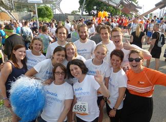 Das Team von Bayern International & Invest in Bavaria beim Firmenlauf in München 2014